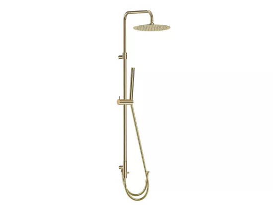 Luisa II colonne de douche or brossé sans mitigeur - Essebagno