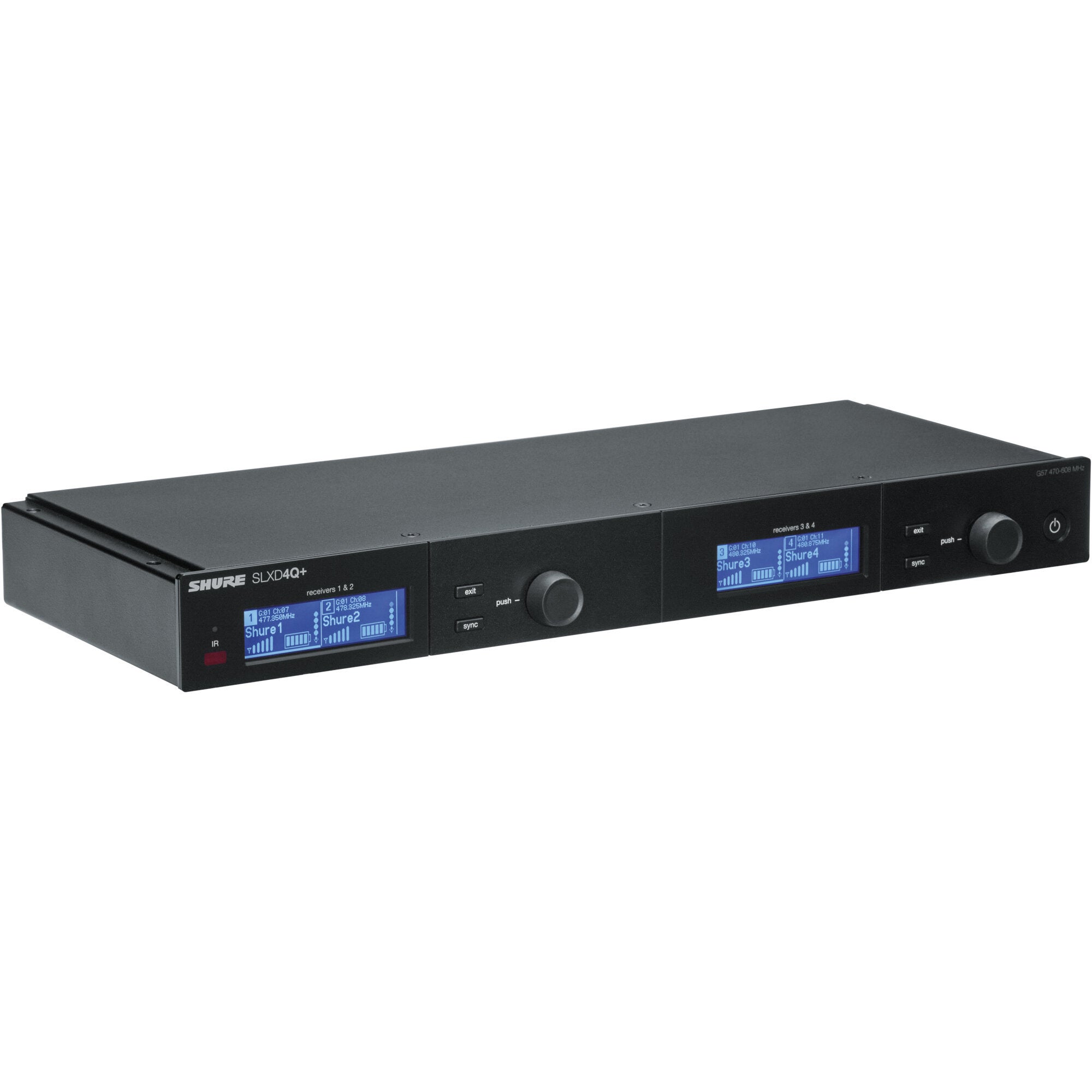 Shure SLXD4Q+ G65 vierkanaals ontvanger
