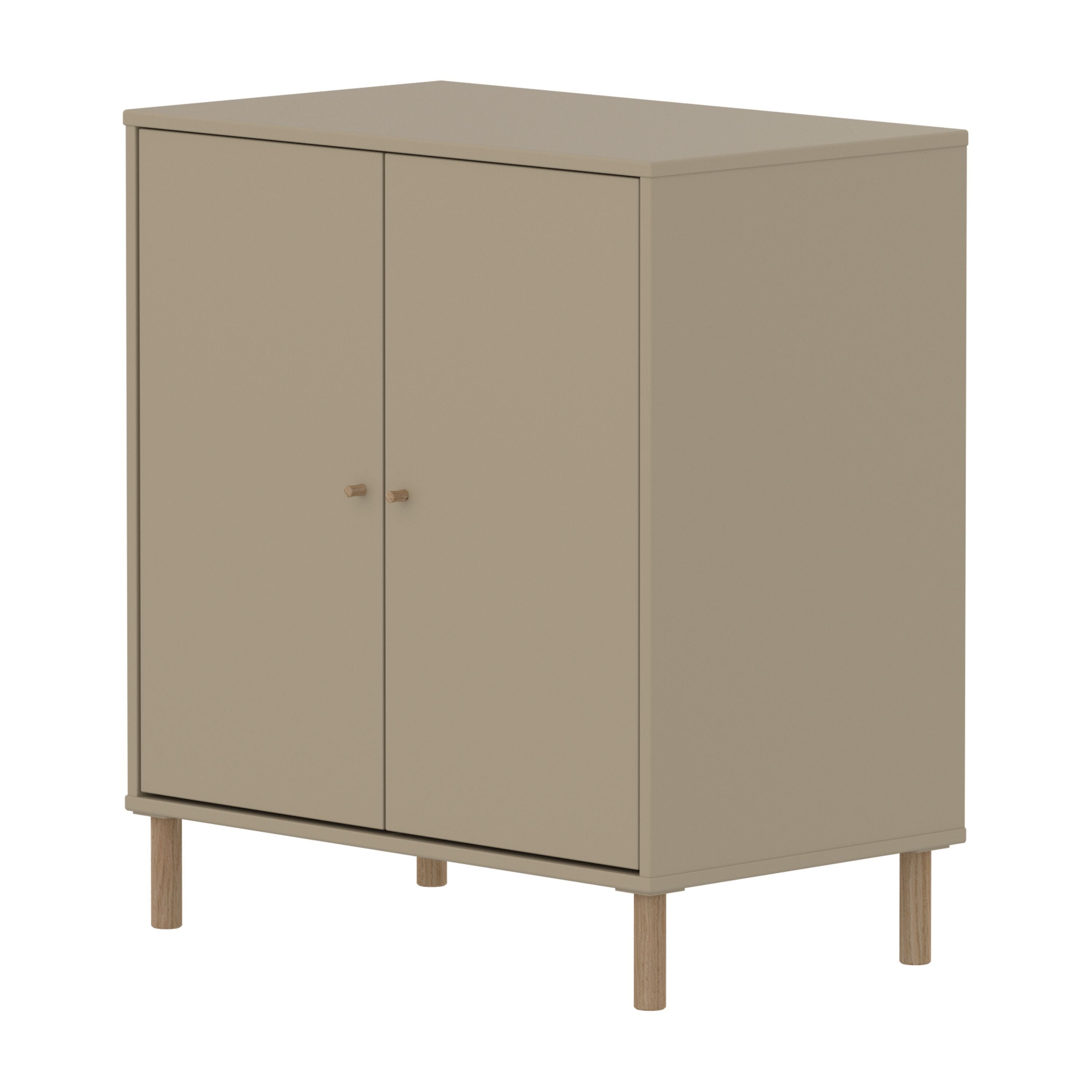 SAGA Regal mit Tür oat,oak knobs u Beine - Oat / B: 75.0 cm x T: 45.0 cm x H: 84.0 cm
