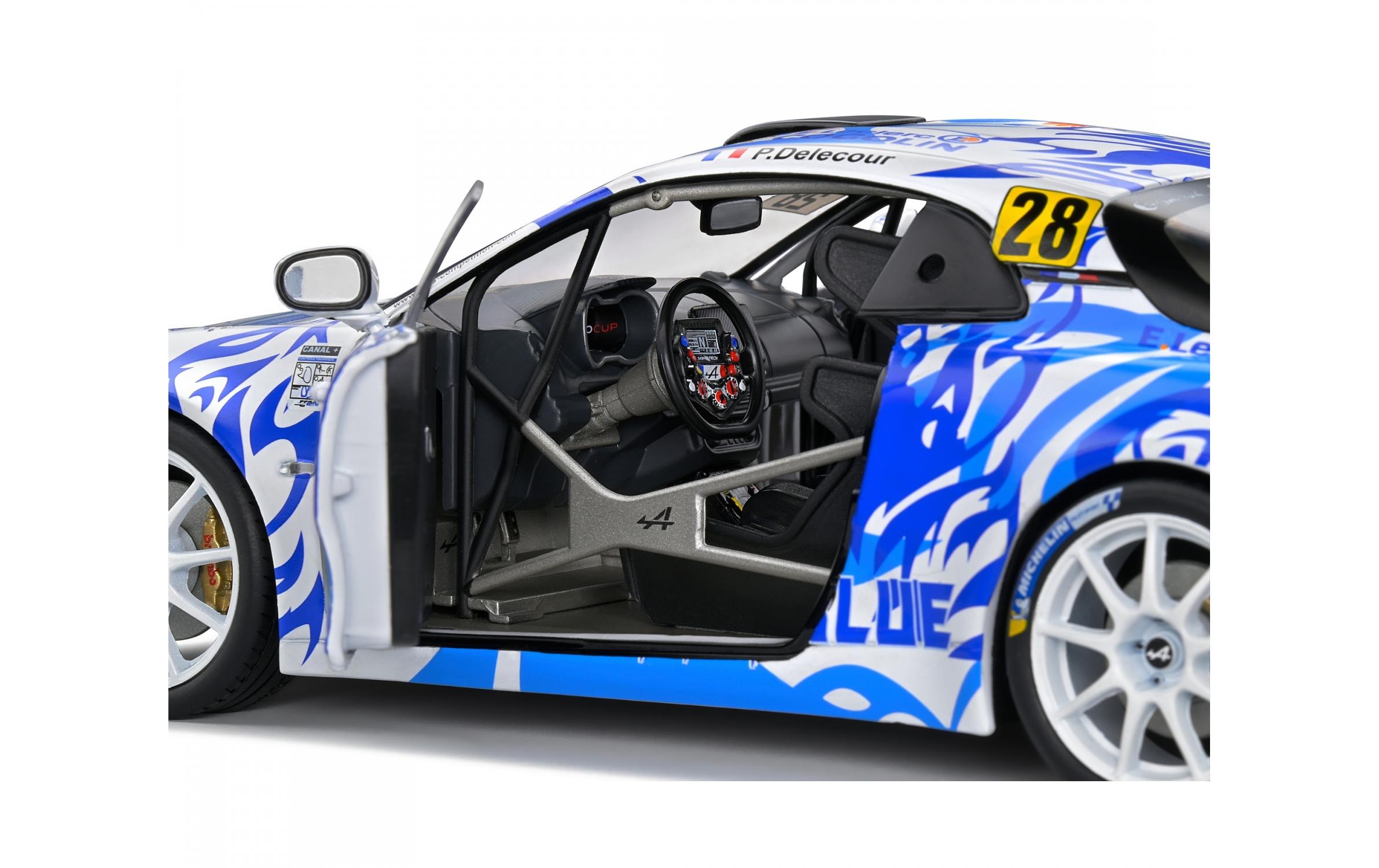 Rennwagen Alpine A110 Rallye #28, 1:18Detailgetreues Modellauto für Sammler im Massstab 1:18