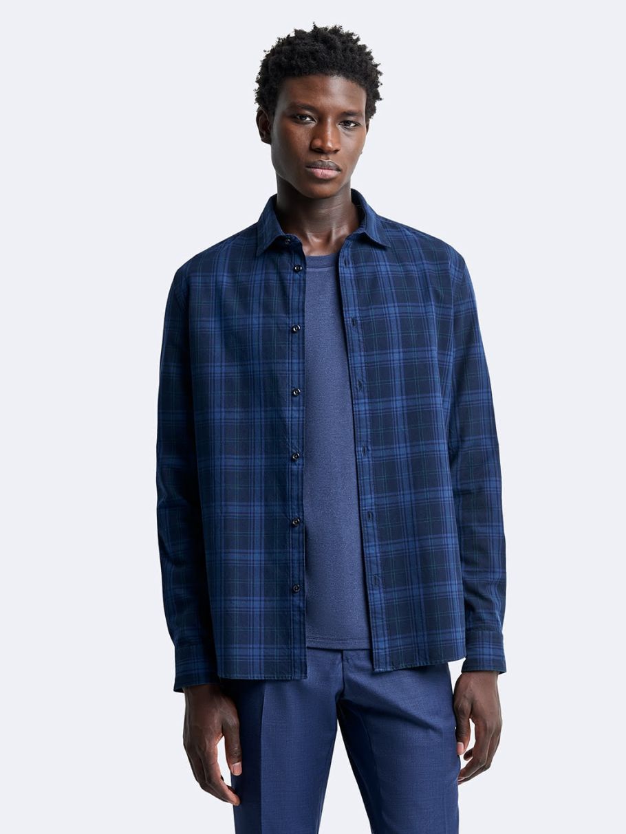 Chemise slim à carreaux