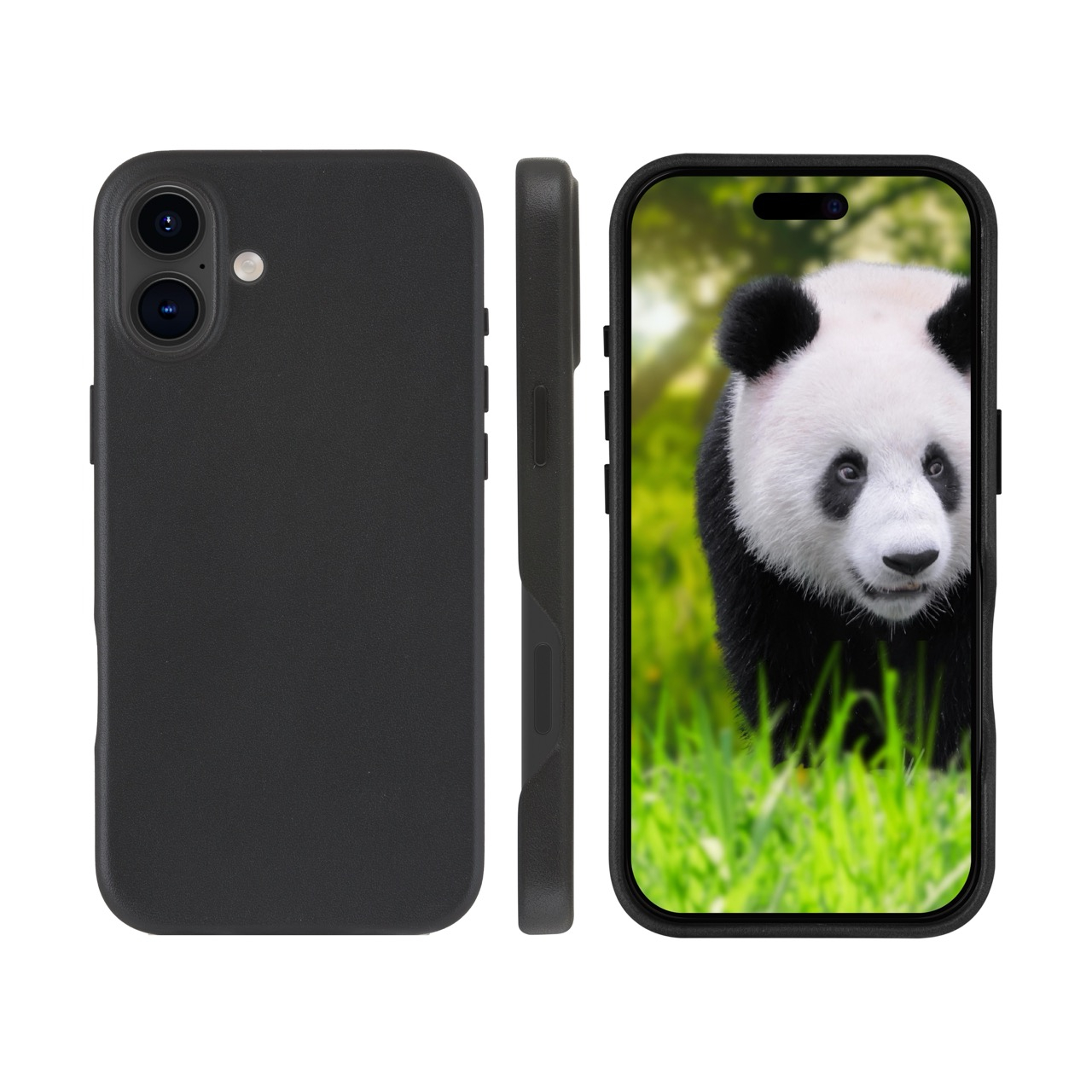 iPhone 16 Plus MagSafe Echtleder Hardcase Hülle Roskilde Recycled (RO67GTBL6349) - Schwarz