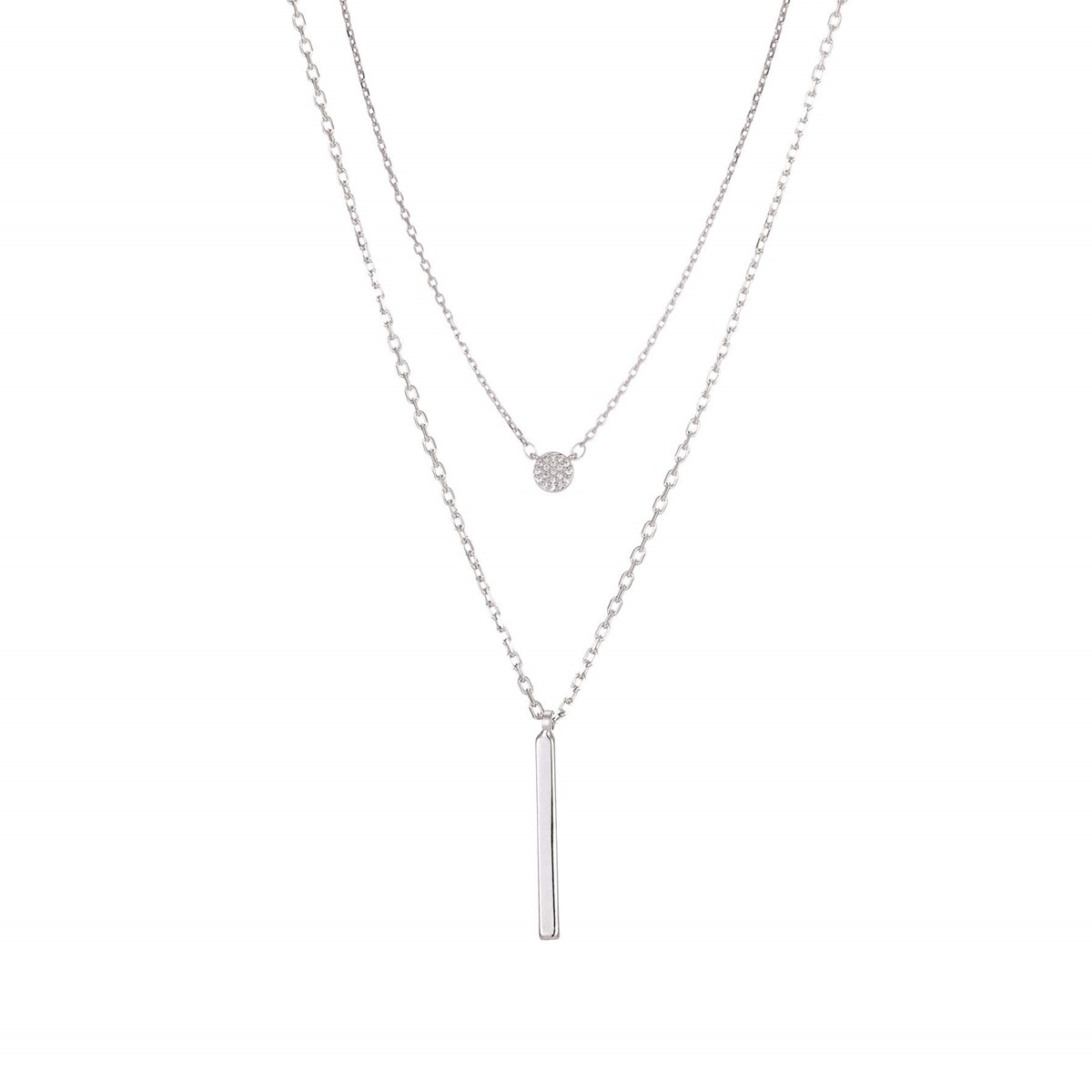 Multi rangs Joy argenté strass