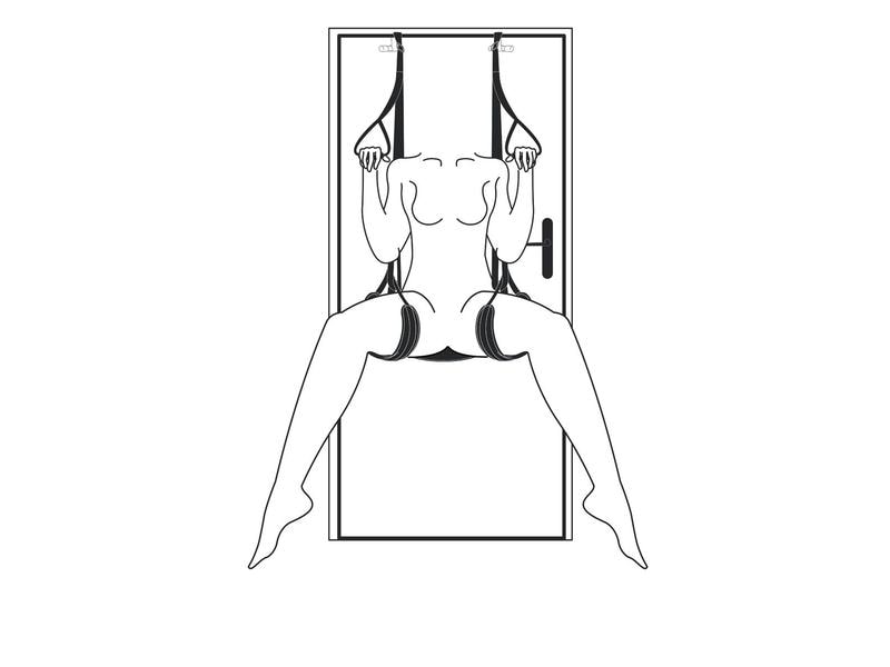 Easytoys Fetish Collection Liebesschaukel schwarz Hochwertige Sling-Sexschaukel für erotische Spiele