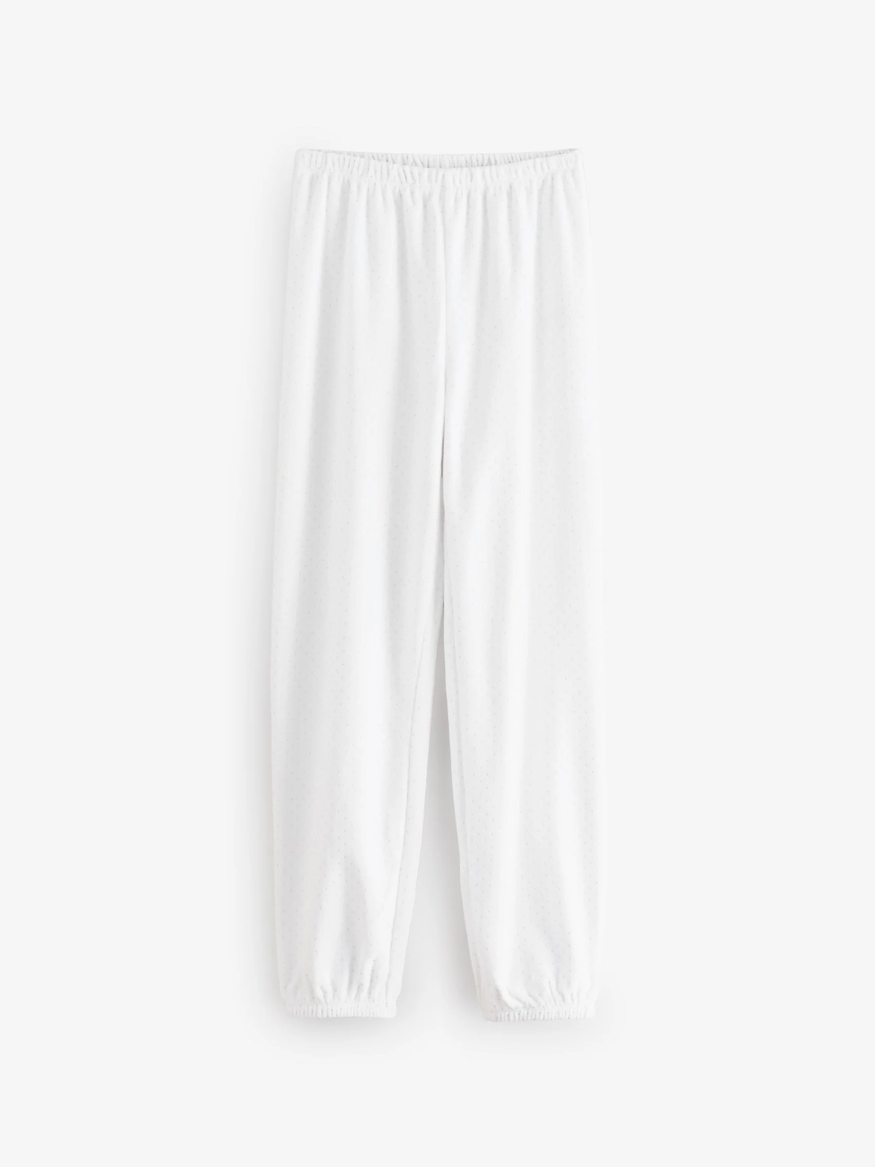 The White Company Relaxed Fit Velour Jingles White Pyjamas