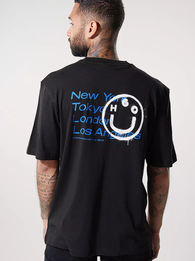 HUGO T-Shirt NUGOYORK schwarz