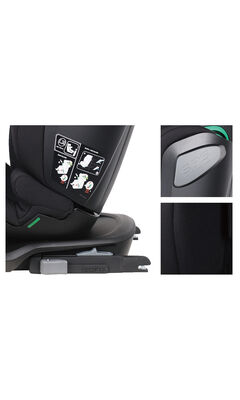 Beemoo Recline i-Size Beltestol, Black Mesh