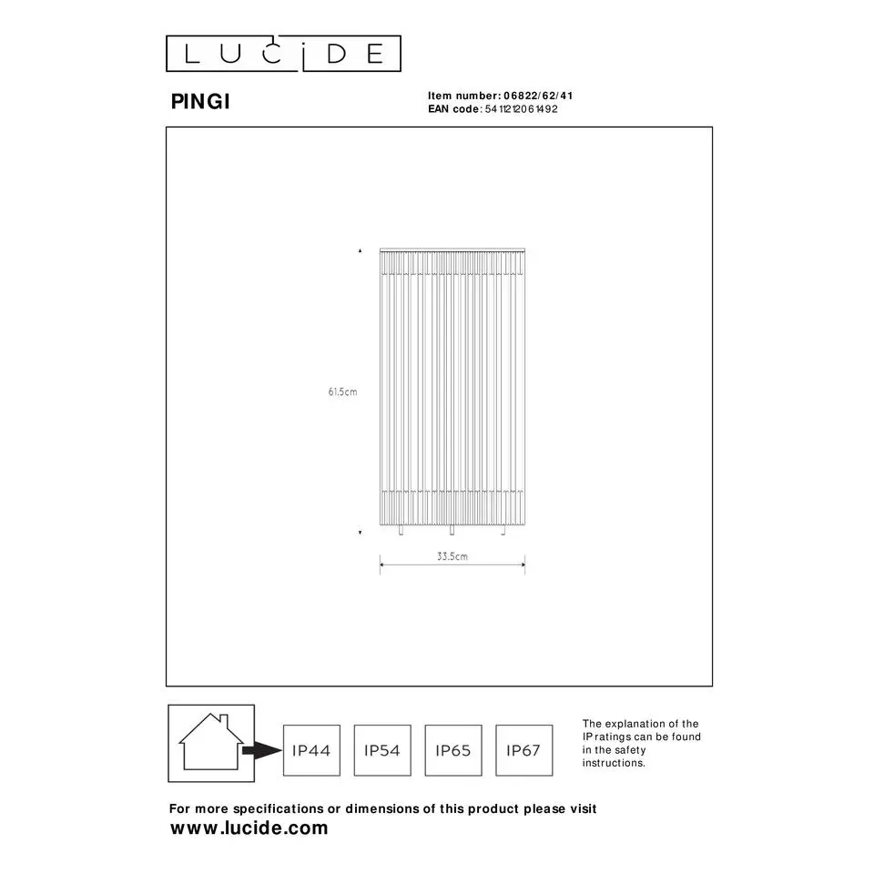 Lucide PINGI Tafellamp - Taupe