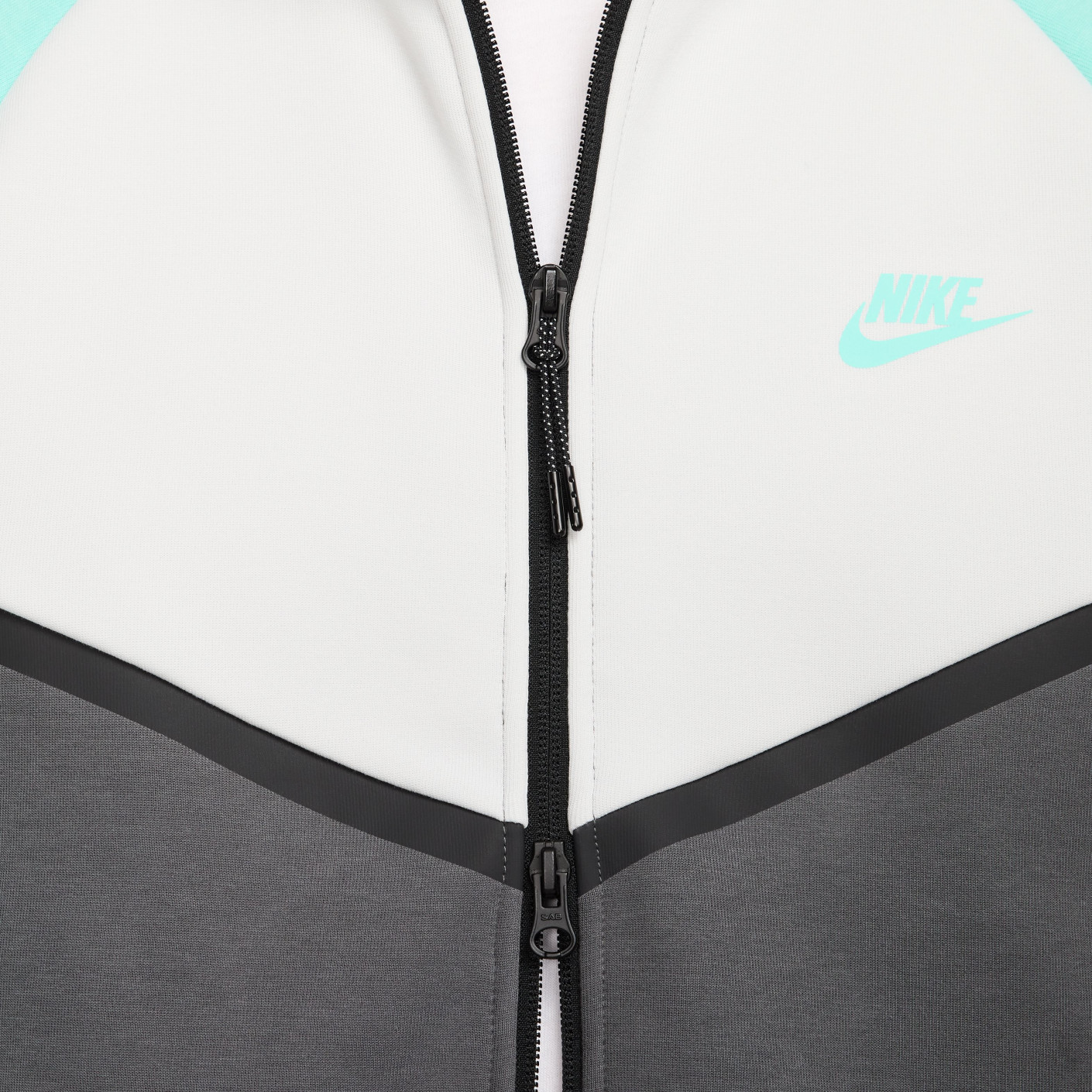 Nike Tech Fleece Sportswear Vest Donkergrijs Turquoise Wit