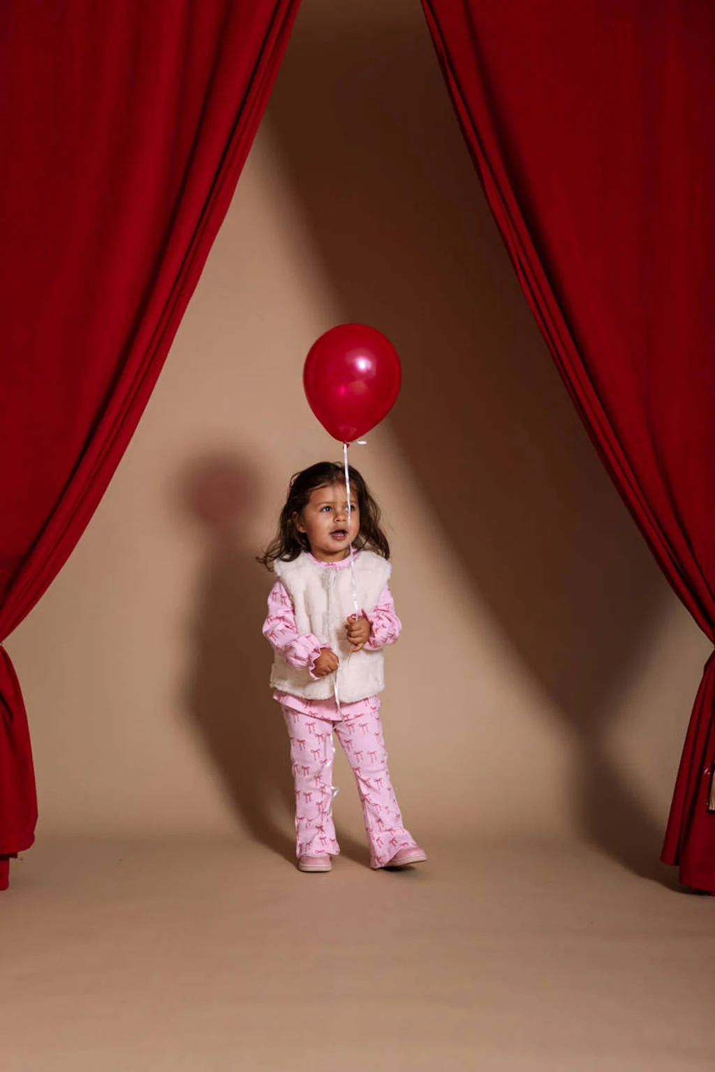 Quapi Mini regular flared broek roze
