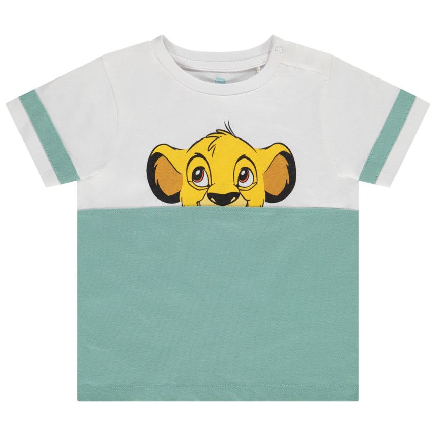 T-shirt manches courtes print Simba Disney pour bébé garçon - Blanc
