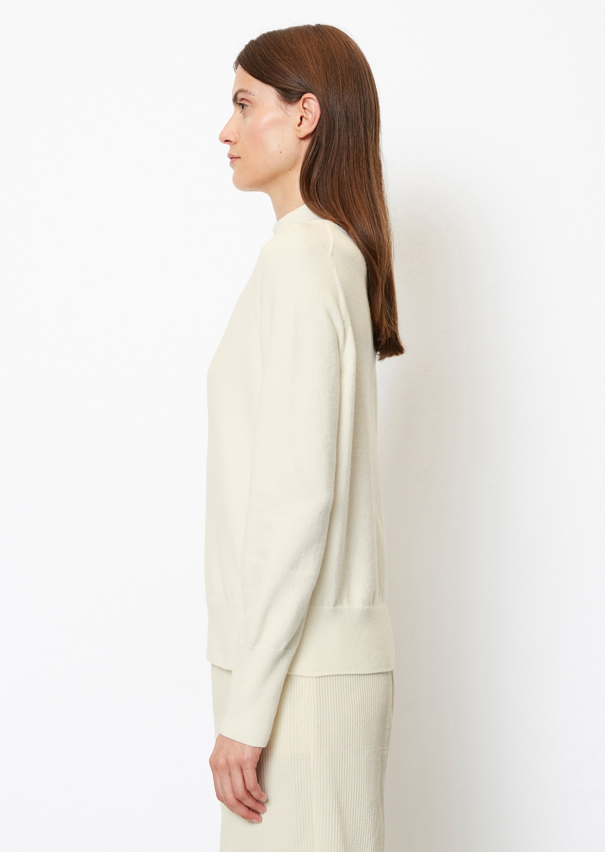 Softer Strickpullover aus Cotton Wool Stretch