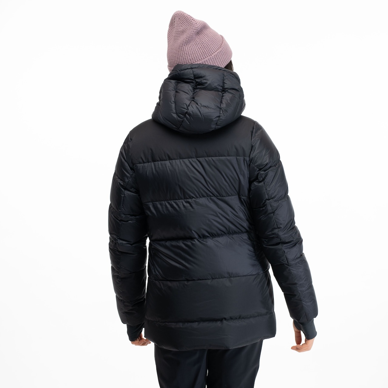 Magma Warm Down Jacket w/Hood Dame Black