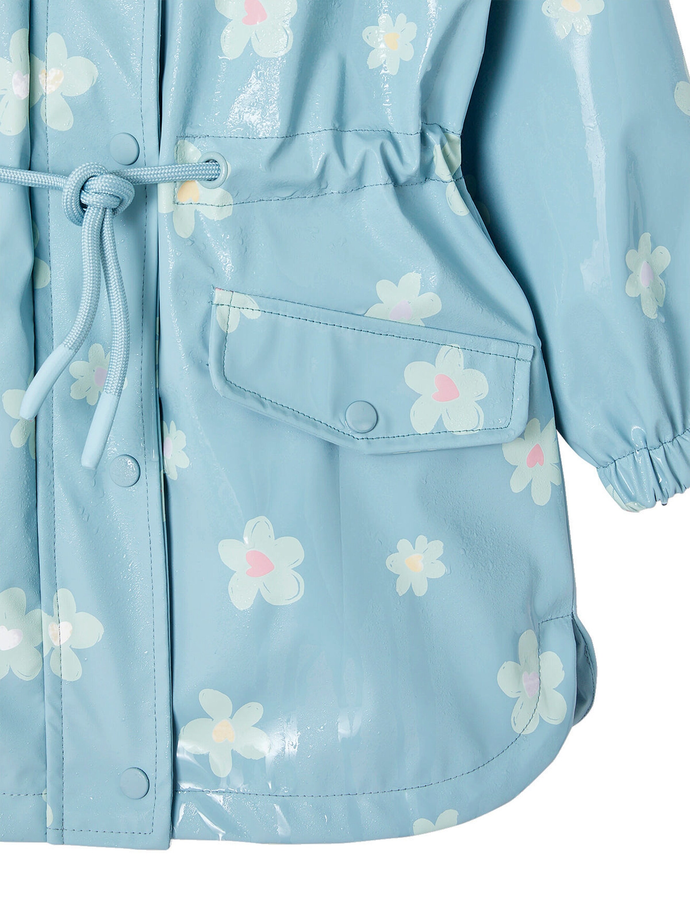 Vertbaudet Mädchen Regenjacke mit Zauber-Trick himmelblau
