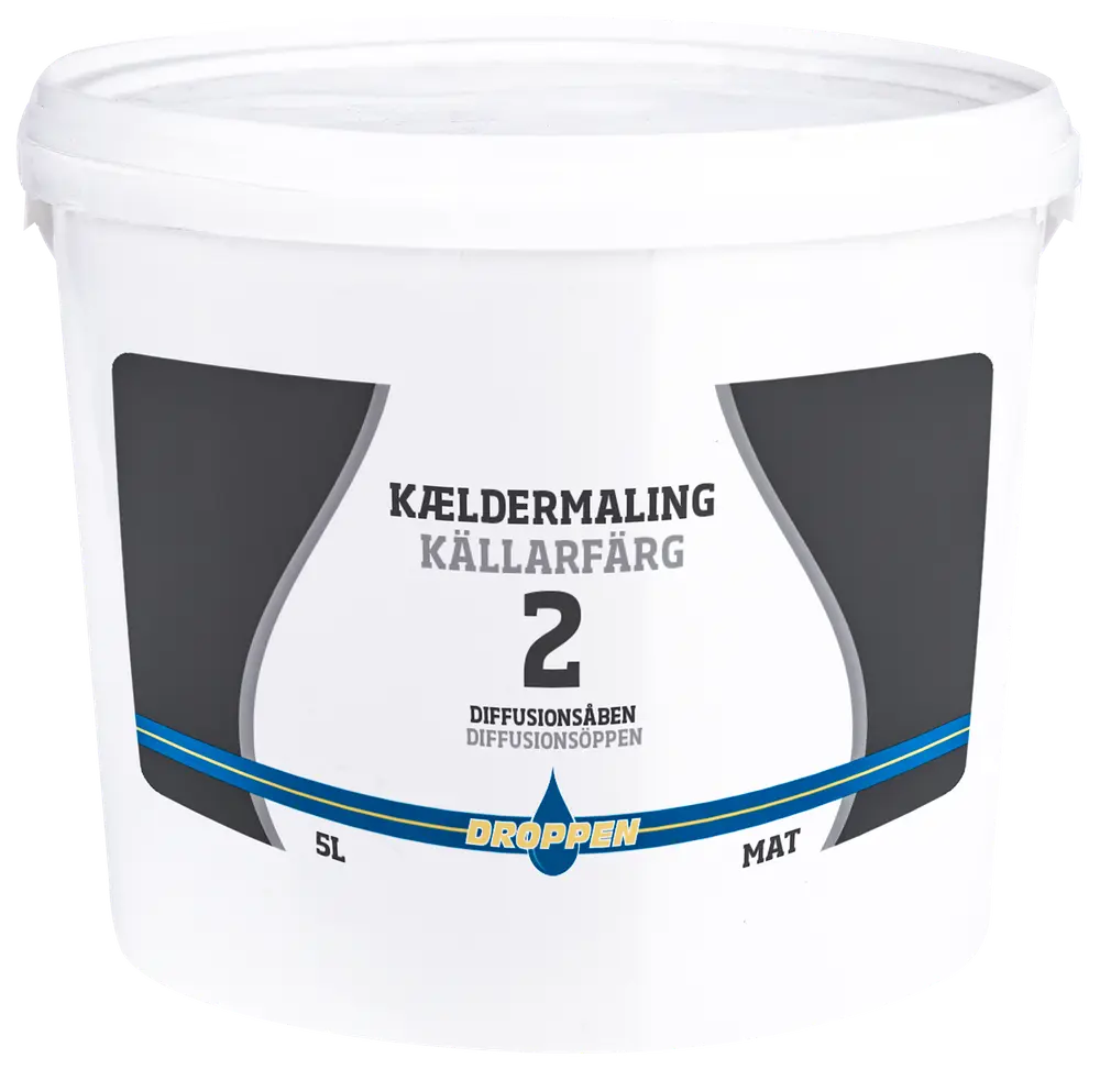Droppen Kældermaling 5 L - hvid