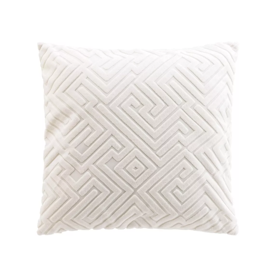 Coussin carré velours (45 x 45 cm) Clover Ecru