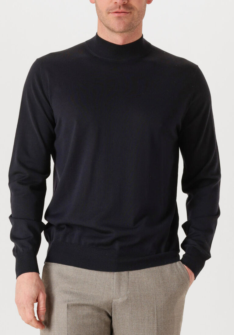 blauwe filippo de laurentiis trui lupetto ml r.merino