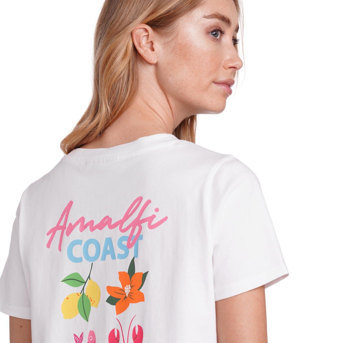 Jonas Nielsen Damen T-Shirt mit Print weiss
