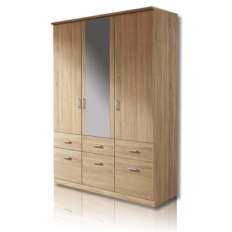 Drehtürenschrank - Sonoma Eiche - 136 cm breit