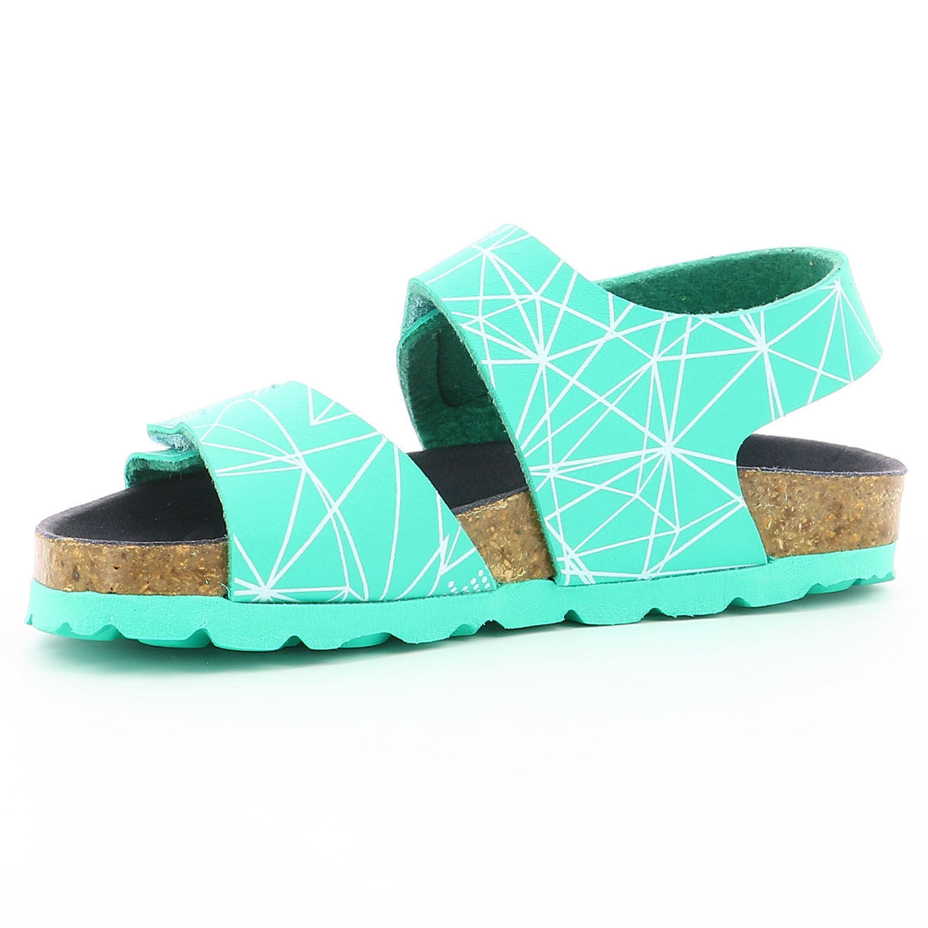 Kickers Sandales en Cuir Summerkro vertes