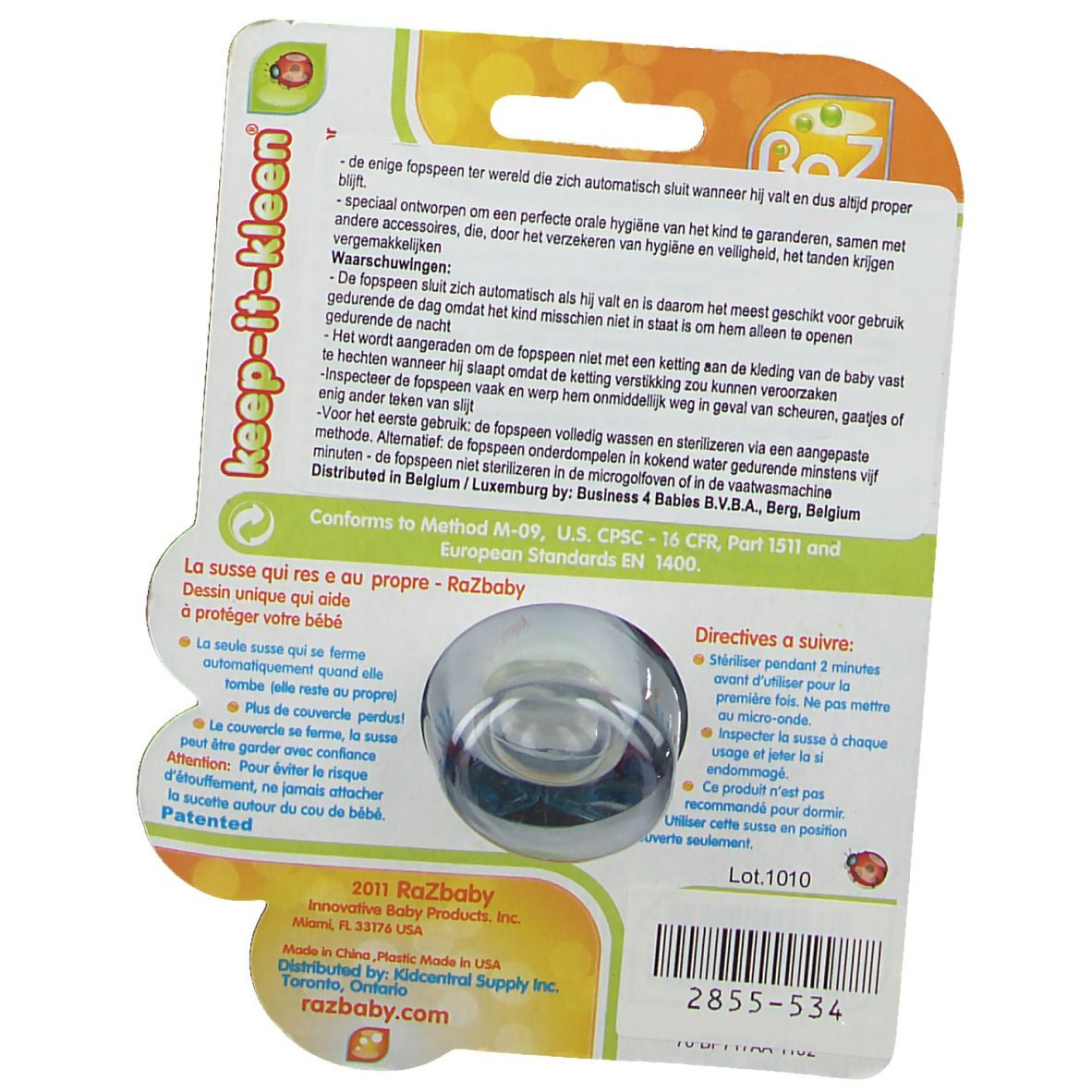 RaZ baby® Keep-It-Kleen Schnuller