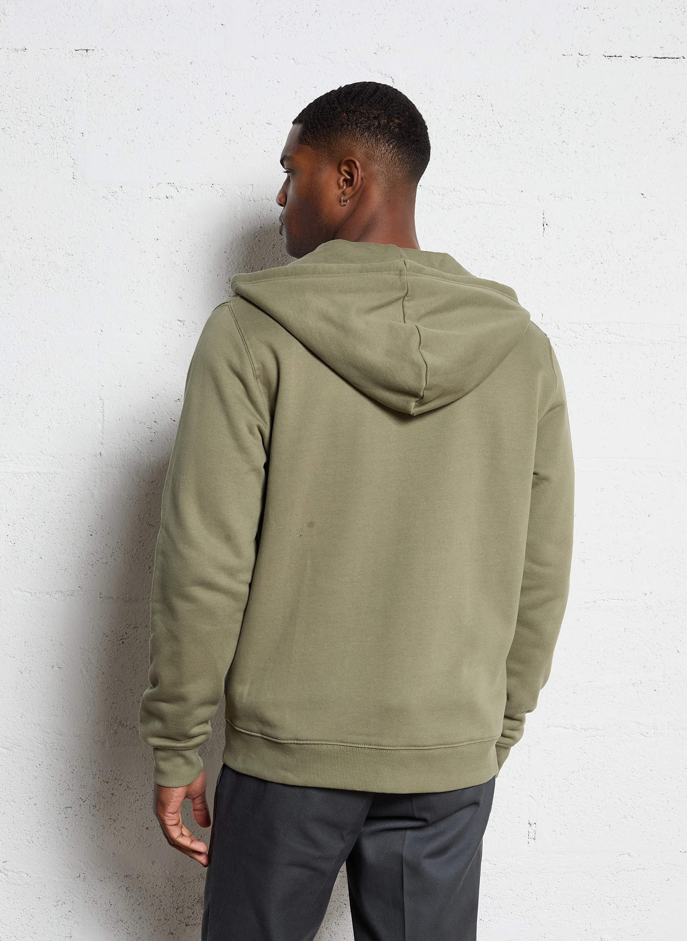 NEW JOE - Sweat zippé à capuche en coton| Vert