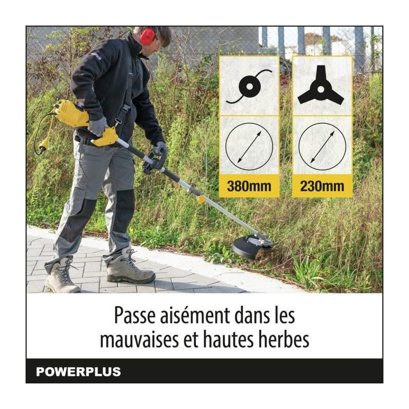 Débroussailleuse électrique powerplus powxg30405 - coupe-bordure & debroussailleuse electrique filaire de 1000 w