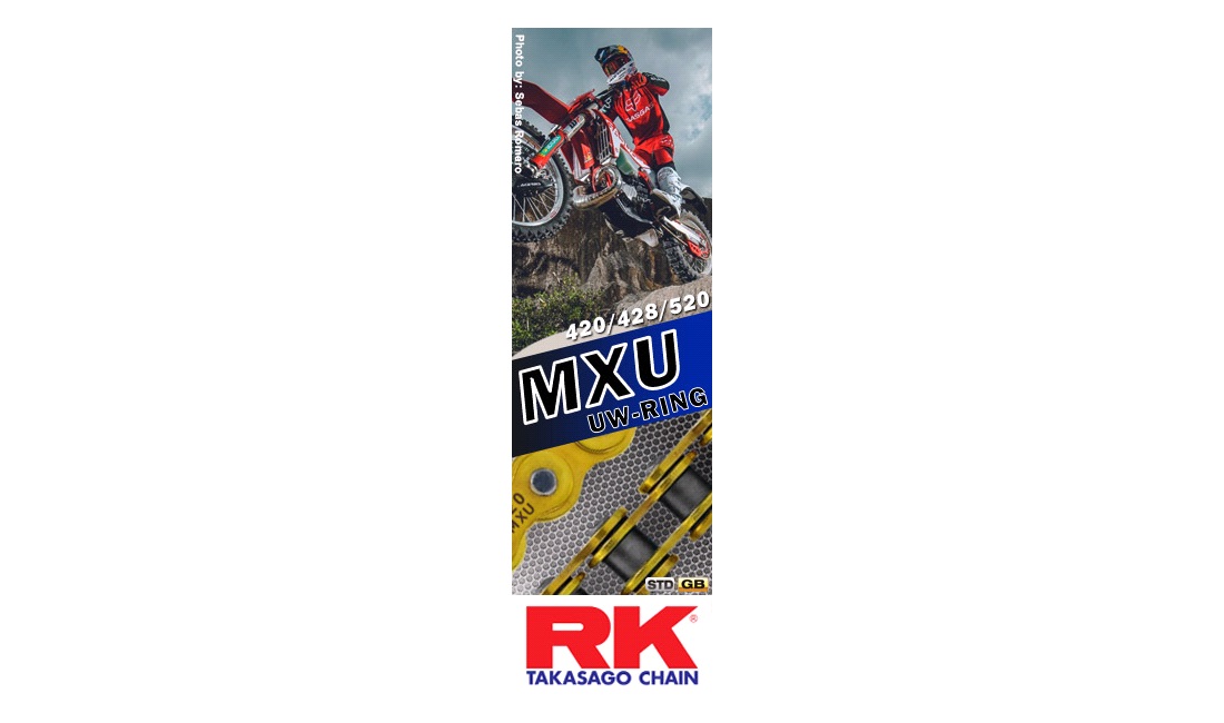 Kæde MX RK GB520MXU Guld UW-ring 118 led