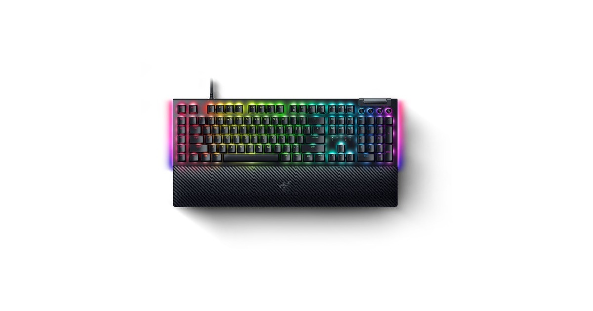 RazerBlackWidow V4, gaming toetsenbord  (Zwart, US lay-out, Razer Yellow, RGB leds, Doubleshot ABS)