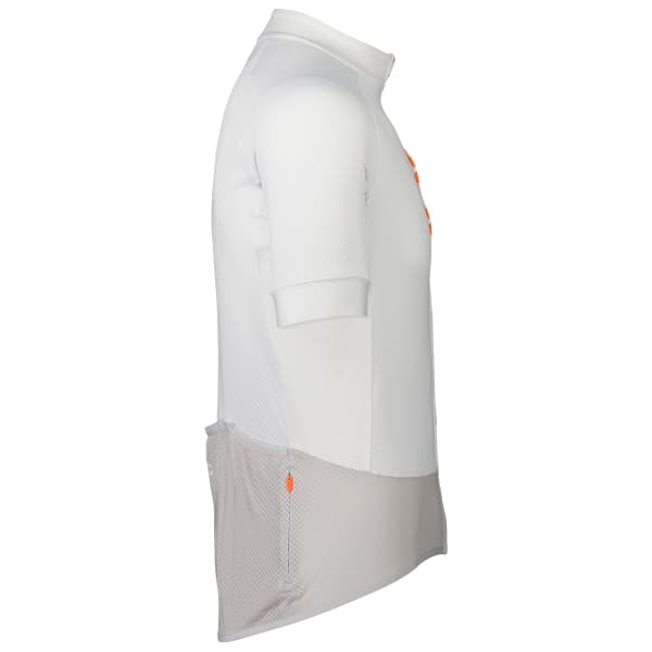 Maillot vélo POC M'S ESSENTIAL ROAD LOGO JERSEY HYDROGEN WHITE/GRANITE GREY