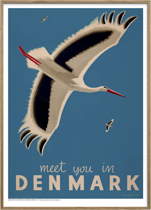Poster & Frame Permild & Rosengreen x Aage Sikker Hansen - Meet You in Denmark Flerfarvet