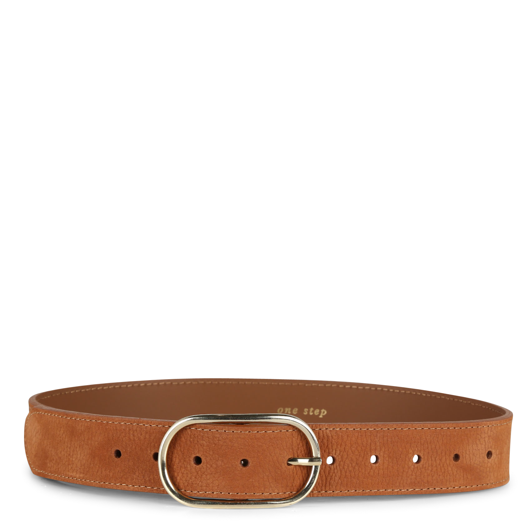 Ceinture en cuir grainé| Marron