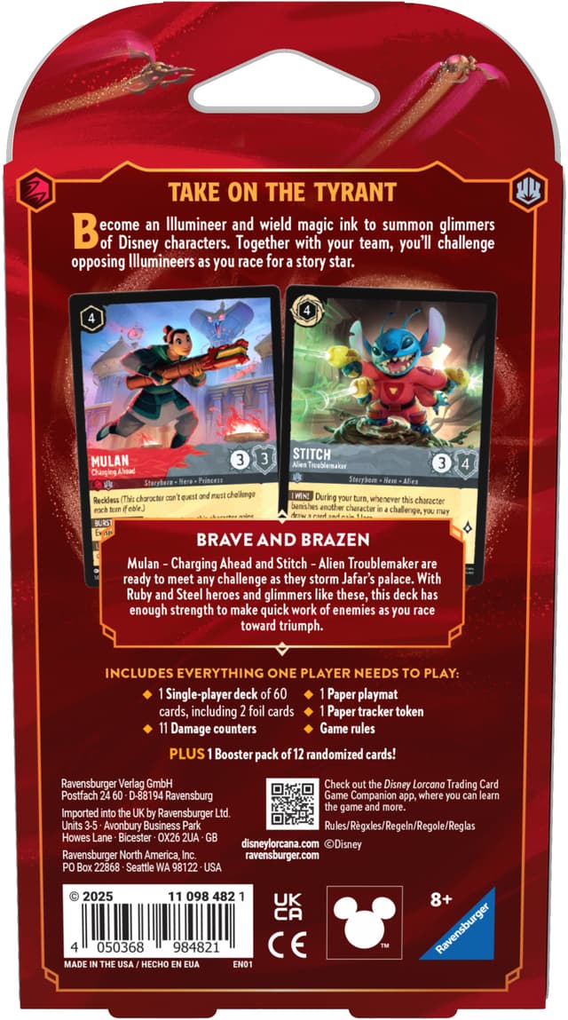 Disney Lorcana Reign of Jafar Mulan & Stitch TCG-pakke (Set 8)