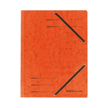 Herlitz Einschlagmappe mit Gummizug A4 Pappe orange