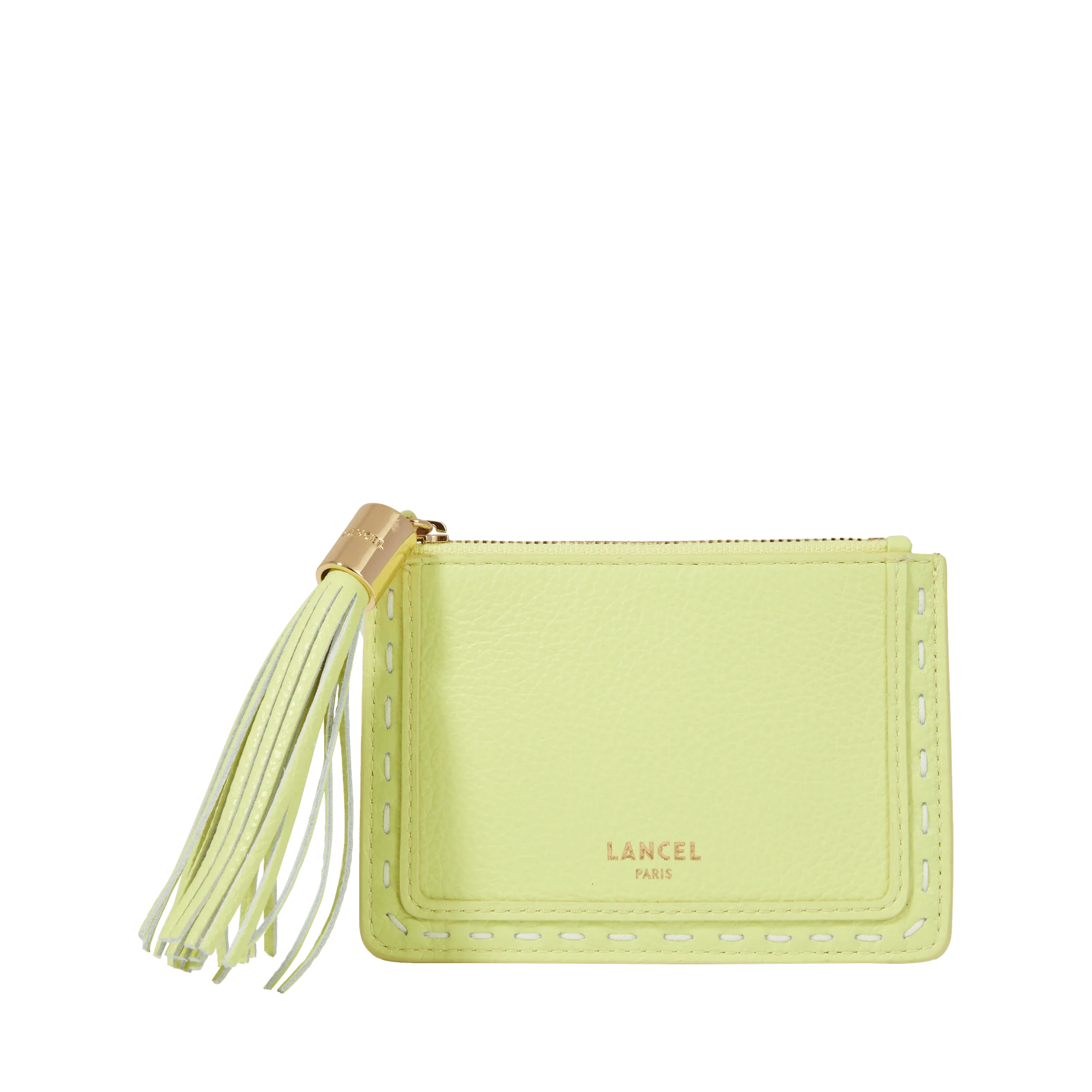 L zipped card-holder Premier Flirt de Lancel-Citron Vert