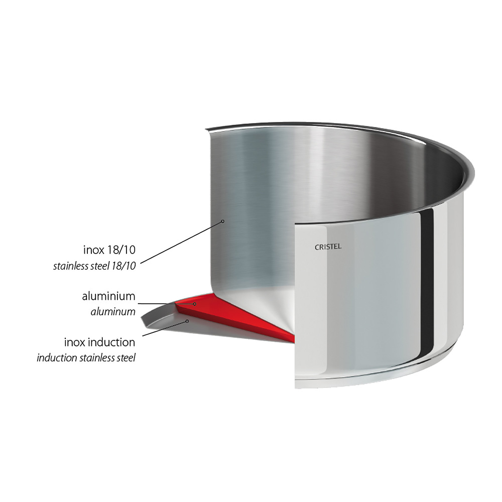 Marmite inox Cristel Casteline amovible