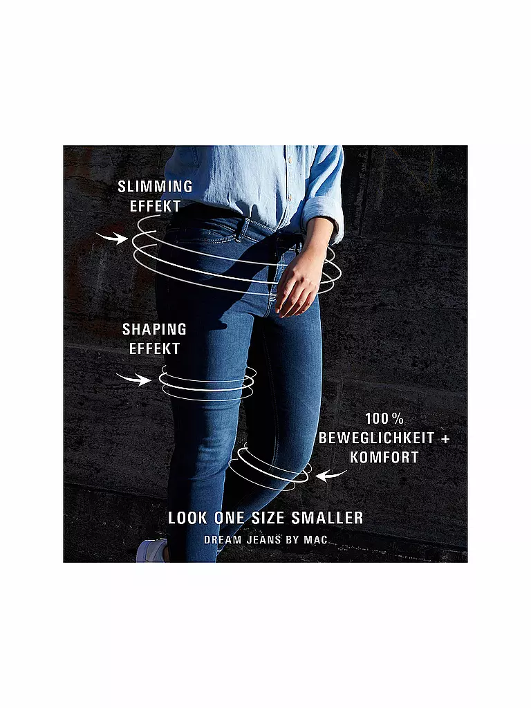 MAC Hose Skinny Fit 7/8 Dream Chic blau