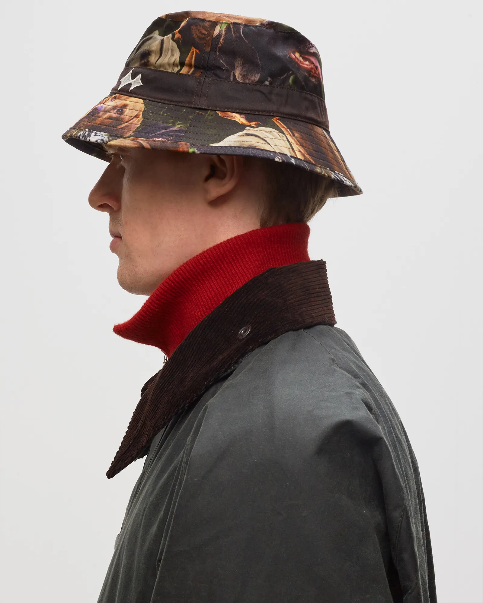 Chapéu Bucket Barbour X BSTN Brand Estampado