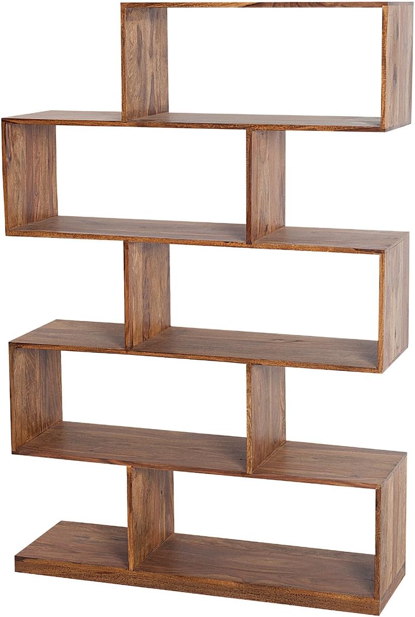 Riess Ambiente Massives Regal MAKASSAR XL 150cm Sheesham-Holz Bücherregal Stone Finish Holzregal