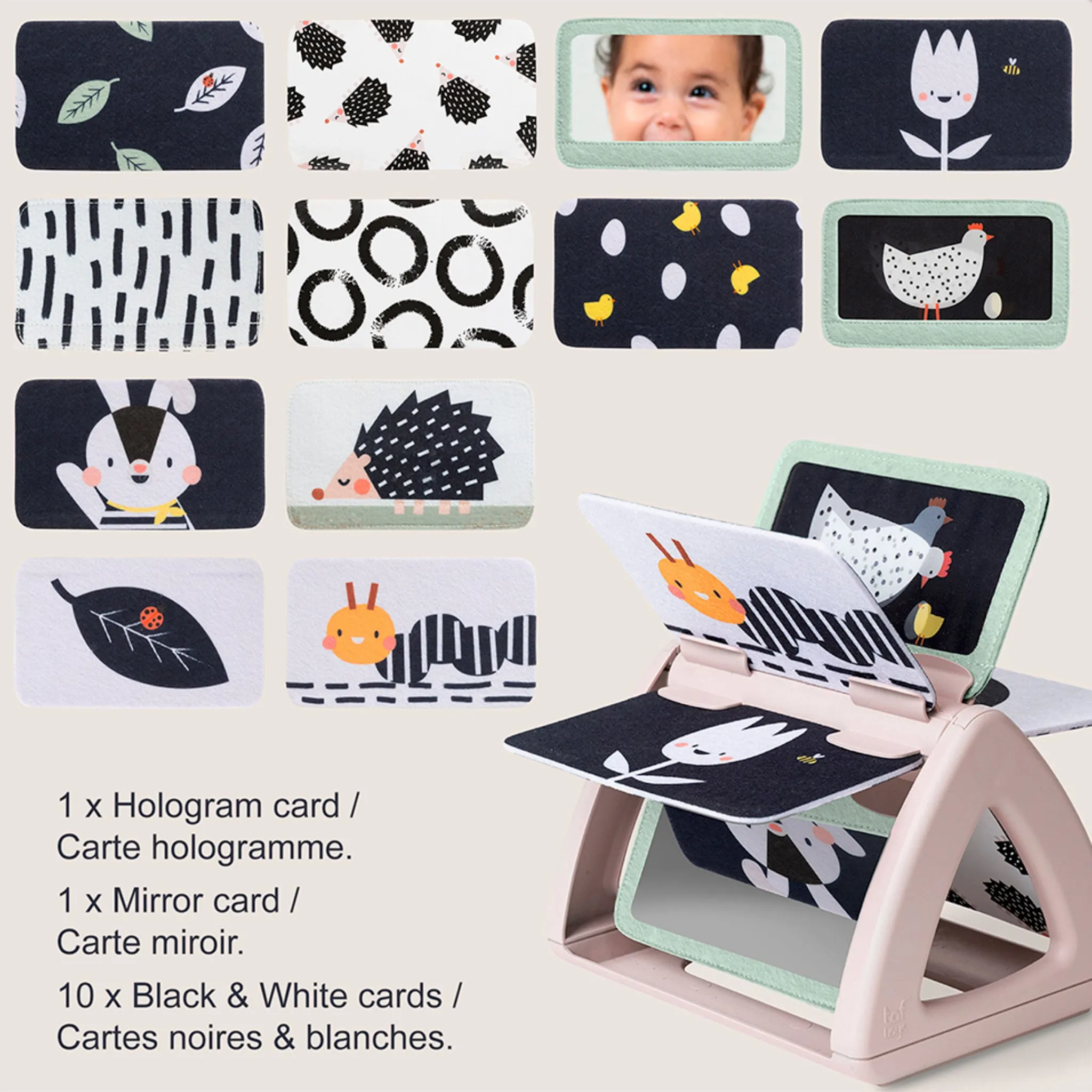 Taf Toy Livre Miroir Tournant - Noir et Blanc
