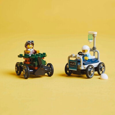 LEGO City 60459 Racerbilpakke flybil mot sykesengbil