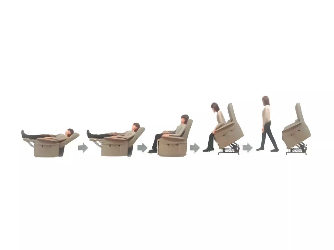Fauteuil de relaxation et releveur 2 moteurs en nubuck 2 moteurs électriques Biza-Couleur Marron