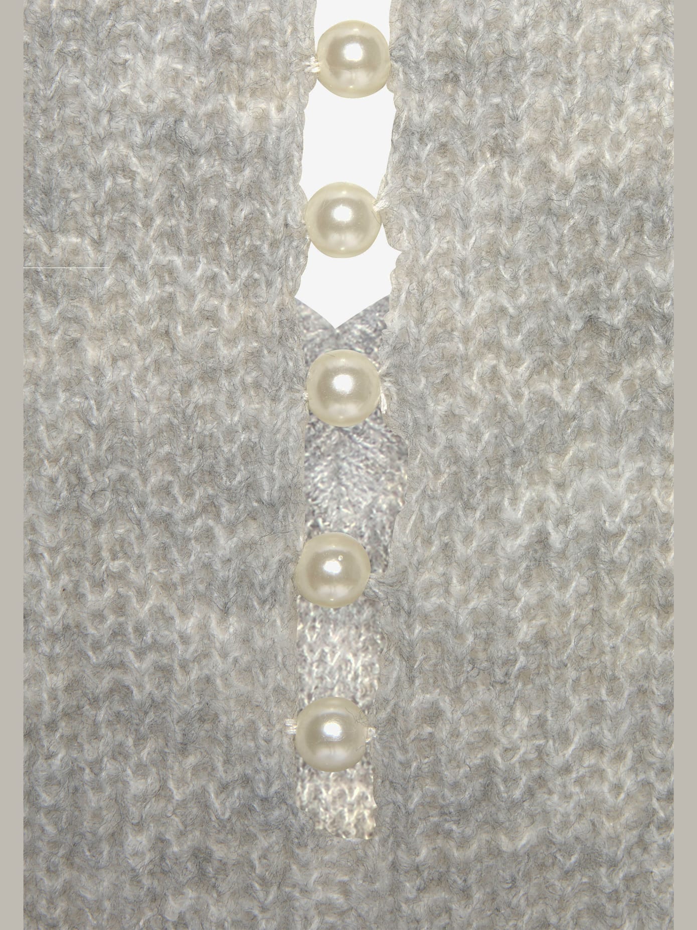 Pull à encolure en v pull en tricot avec perles