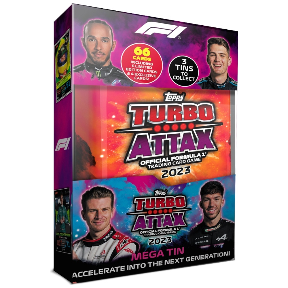 Topps Turbo Attax Formel 1 Sammelkartenspiel 2023 Mega Tin Sortiment