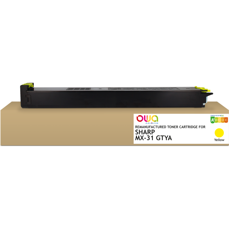 Toner remanufacturé OWA - standard - Jaune - pour SHARP MX-31GTYA