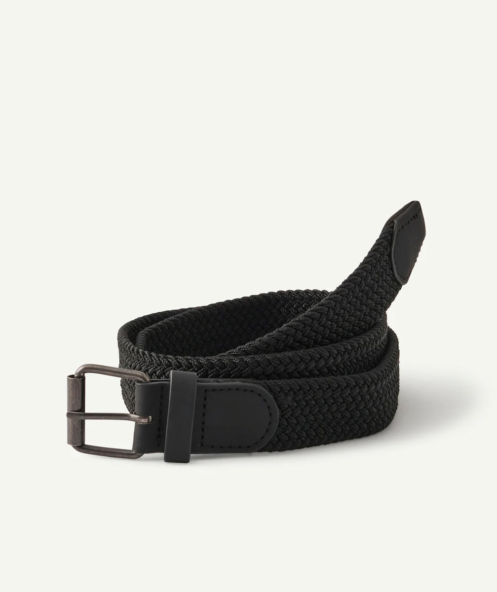 CEINTURE GARÇON NOIRE ET TRESSÉE