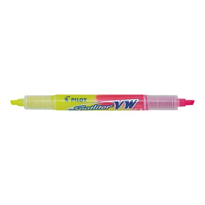 Pilot Spotliter - Surligneur double pointe biseautée - jaune et rose