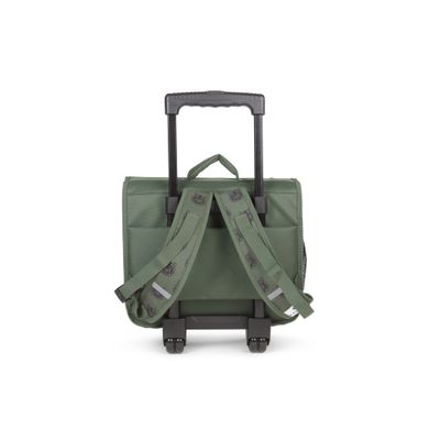 Cartable réversible à roulettes Tiger - 38 cm - 2 compartiments - vert - Pol Fox