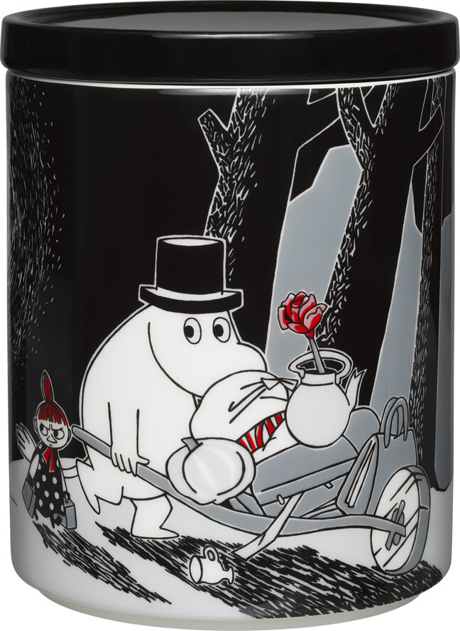 Moomin Arabia Mumi flytter 1,2l krukke Gråmeleret