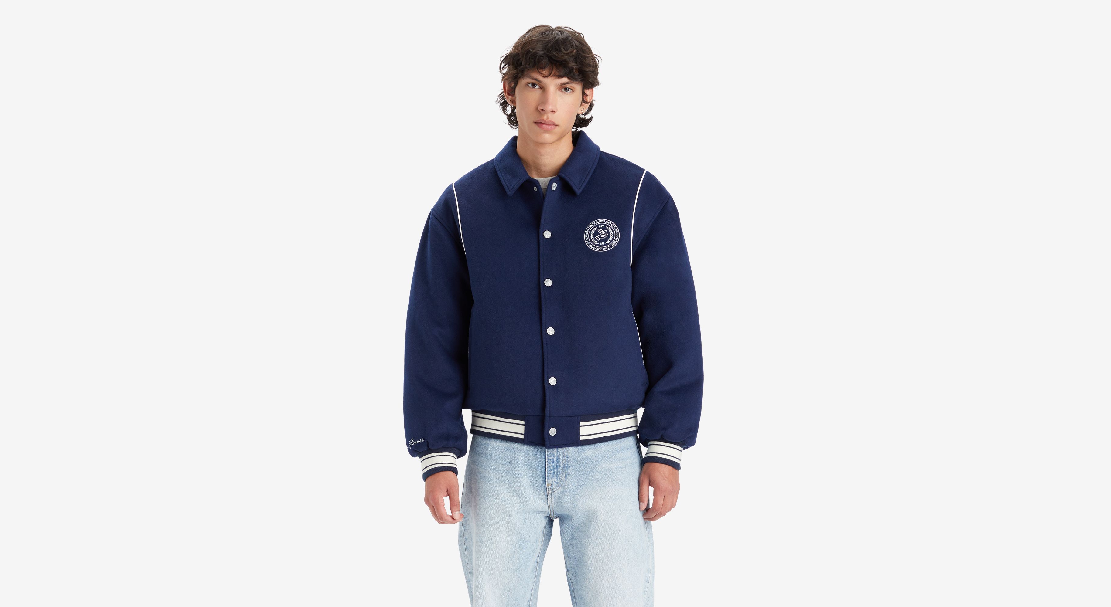 Veste Sutro Letterman - Naval Academy - Bleu